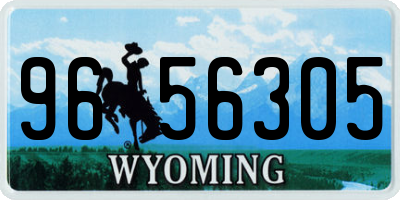 WY license plate 9656305