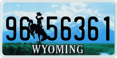 WY license plate 9656361