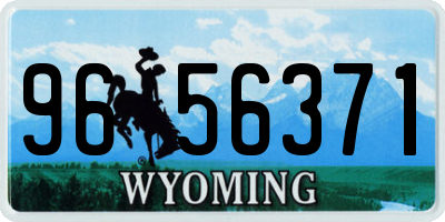 WY license plate 9656371