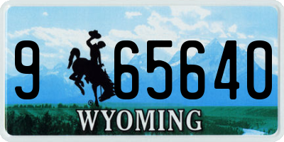 WY license plate 965640