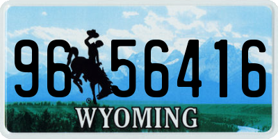WY license plate 9656416