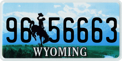 WY license plate 9656663