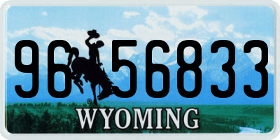 WY license plate 9656833