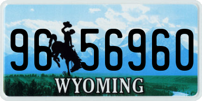 WY license plate 9656960