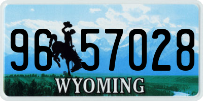 WY license plate 9657028