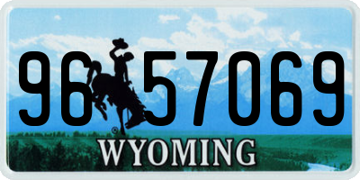 WY license plate 9657069