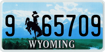 WY license plate 965709