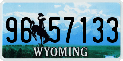 WY license plate 9657133