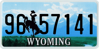 WY license plate 9657141