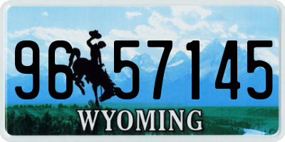 WY license plate 9657145
