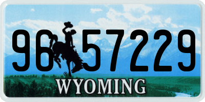 WY license plate 9657229