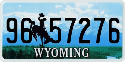WY license plate 9657276