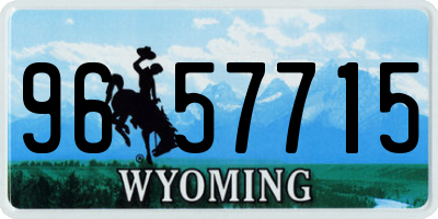 WY license plate 9657715