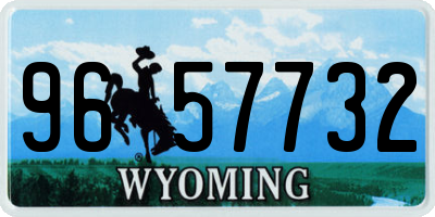 WY license plate 9657732