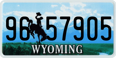 WY license plate 9657905