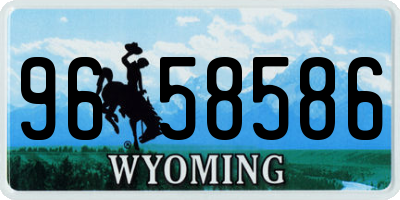WY license plate 9658586