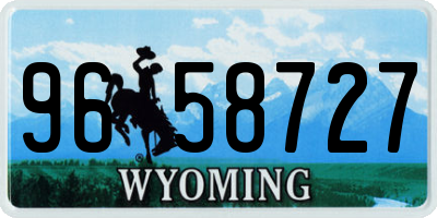 WY license plate 9658727