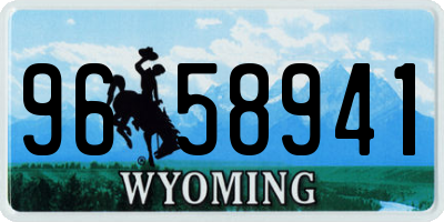 WY license plate 9658941