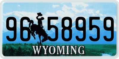 WY license plate 9658959