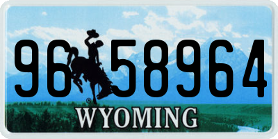 WY license plate 9658964