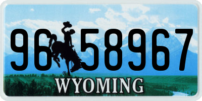 WY license plate 9658967