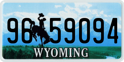 WY license plate 9659094