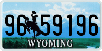 WY license plate 9659196