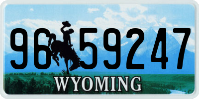 WY license plate 9659247