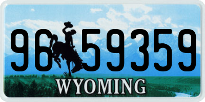 WY license plate 9659359