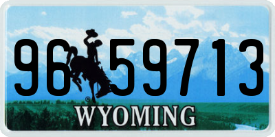 WY license plate 9659713