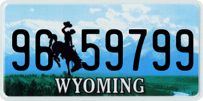 WY license plate 9659799