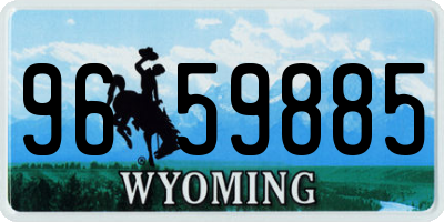 WY license plate 9659885