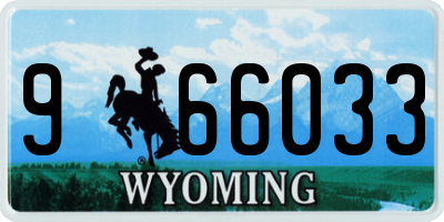 WY license plate 966033