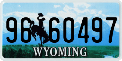 WY license plate 9660497