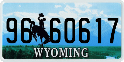 WY license plate 9660617
