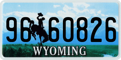 WY license plate 9660826