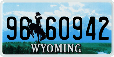 WY license plate 9660942