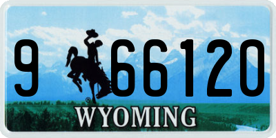 WY license plate 966120