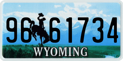 WY license plate 9661734