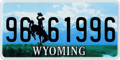 WY license plate 9661996
