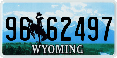 WY license plate 9662497