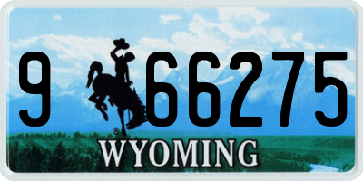 WY license plate 966275