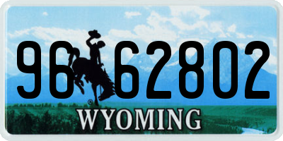 WY license plate 9662802
