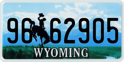 WY license plate 9662905