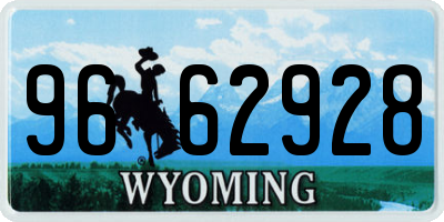 WY license plate 9662928