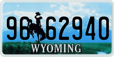 WY license plate 9662940