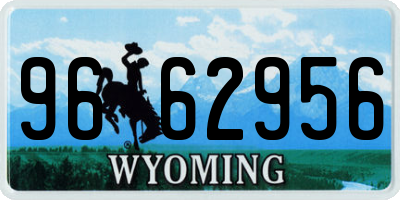 WY license plate 9662956