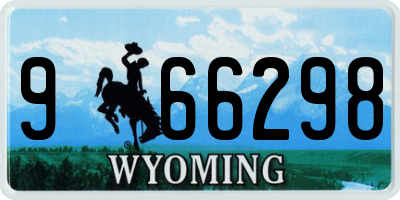 WY license plate 966298