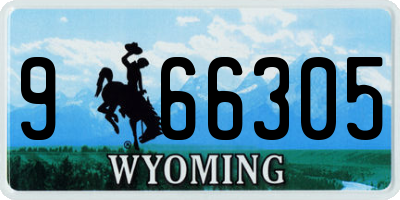 WY license plate 966305