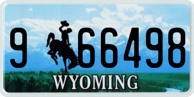 WY license plate 966498